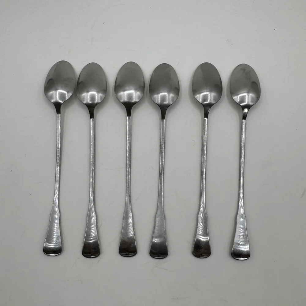Oneida Community Stainless Patrick Henry Iced Tea Spoons Set of 6 Long Handle